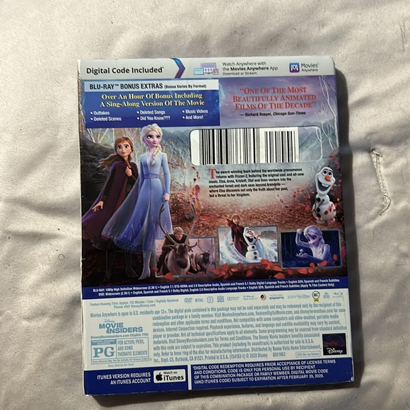 Disney Frozen II blu-ray + DVD - Picture 3 of 3